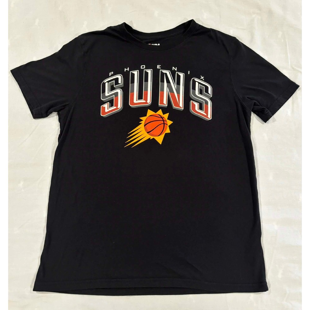NBA Phoenix Suns Graphic T-Shirt Mens Large Black Sunburst Logo Short Sleeve Tee